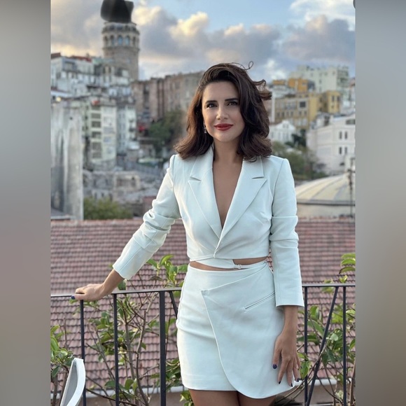 Zara Mint Green Cut Out Blazer Mini Dress - Picture 3 of 16